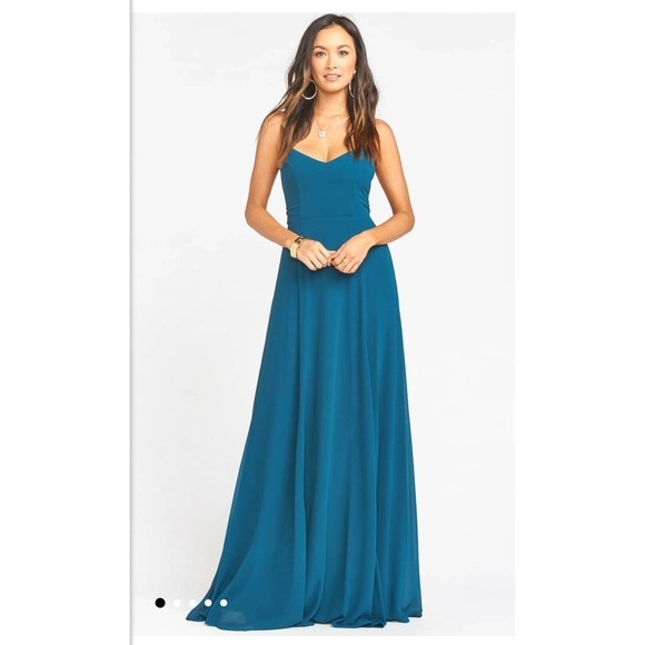 Show Me Your MuMu Dresses & Skirts - Show Me Your Mumu Godshaw goddess gown deep jade chiffon size small NWOT